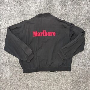 Marlboro Black Jacket with Bold Red “Marlboro” on back reversible into red aswel